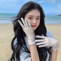 Japanese sunscreen gloves summer sun-proof gloves female thin anti-UV driving outdoor fingers Han