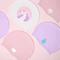 Japanese swimming cap cute hair large silicone gel new personality unicorn waterproof swimming cap