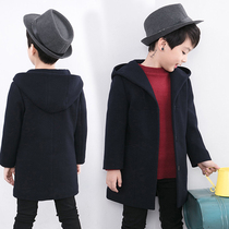 Boys woolen sweater 2021 new ocean gas children Hooded Jacket Autumn Winter Clothing thickened CUHK Tong Lianhat Han version