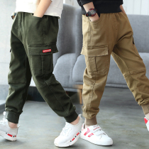 Childrens clothing Pants Male Tide Card Boy 2022 Spring Festival Korean version grey CUHK Tong Casual Thin Section Summer Long Pants