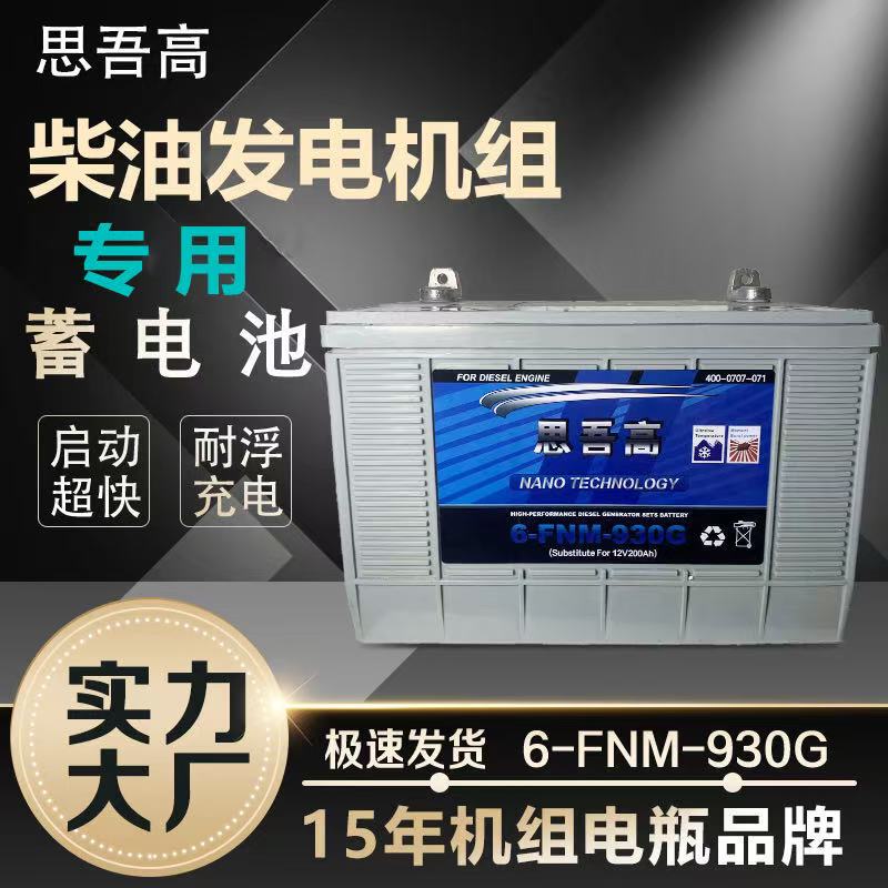 Siwu High-Power Diesel Generator Set Starting Battery 6-Fnm-930G830G720G670G550G450G