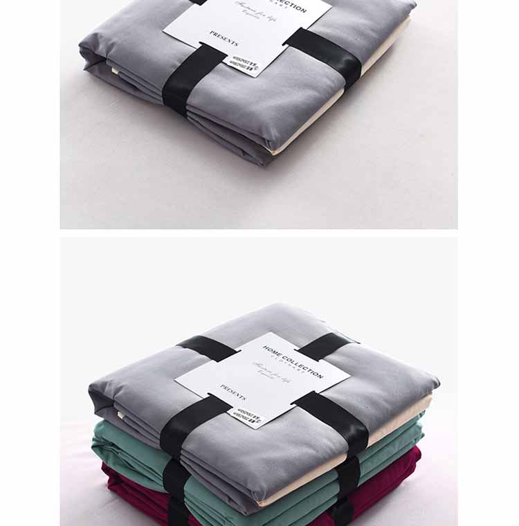 Bộ đồ giường đơn sắc màu đơn giản cotton bốn mảnh 1,8m bông chà nhám trải chăn 1,2 m ba mảnh bộ chăn ga gối đệm cưới everon