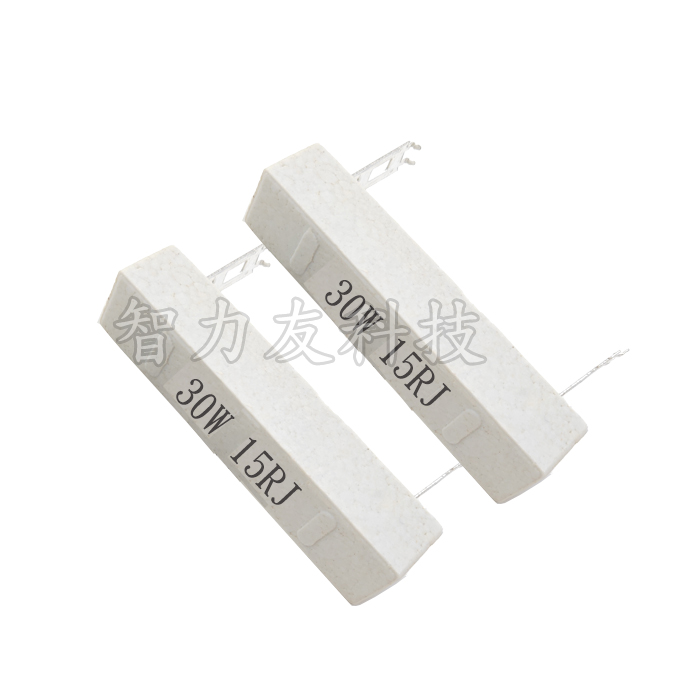 Sleeve foot ceramic cement resistance 30W 0 1R 0 3R 0 5R J ohm 30 watt cement resistance