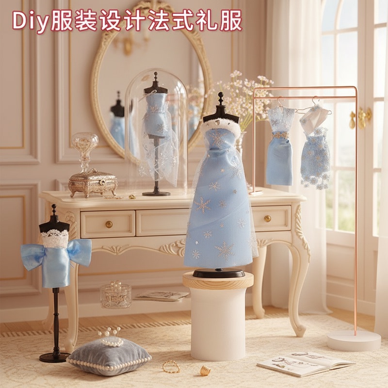 Clothing Design DIY Kidsren's Material Package Han Dynasty Handmade Fashion Handmade Set Free Needlework Birthday Gift