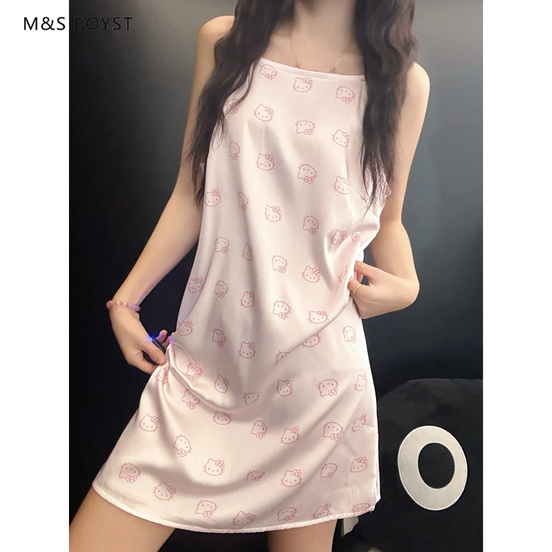 Victorian Style Silk Nightgown for Women 2026 New Summer High-End Printed Camisole Home Wear Victorian Style Silk Nightgown for Women 2026 New Summer High-End Printed Camisole Home Wear