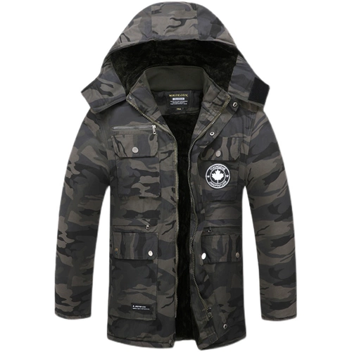 Зимний утепленный хлопковый камуфляжный пуховик для работы, куртка, штаны, защита от ожогов