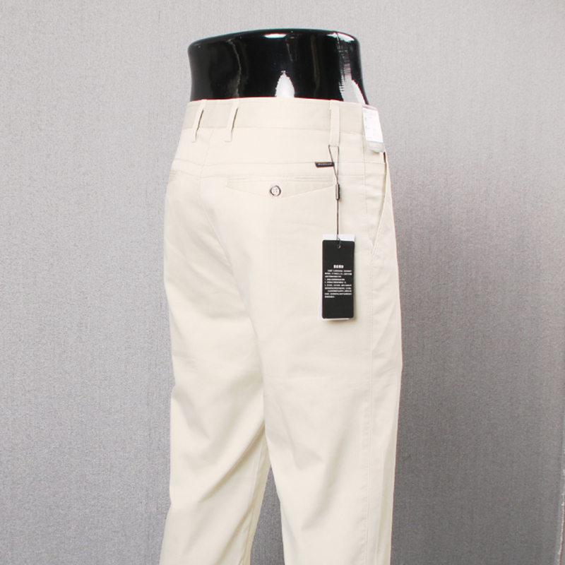 Foreign Trade Original Genuine Men's Casual Pants Summer Thin Pure Cotton Loose Straight Pure Color Business Pants Men's Pants