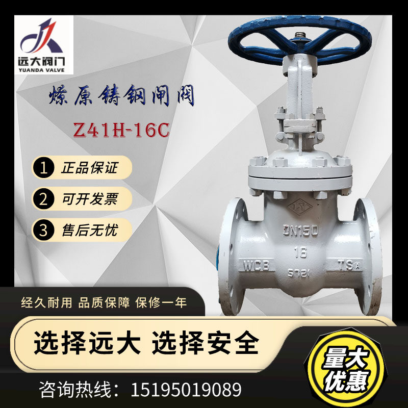 Yuanda valve Liaoyuan flange cast steel gate valve Z41H-16C 25DN40 50 100 150~400