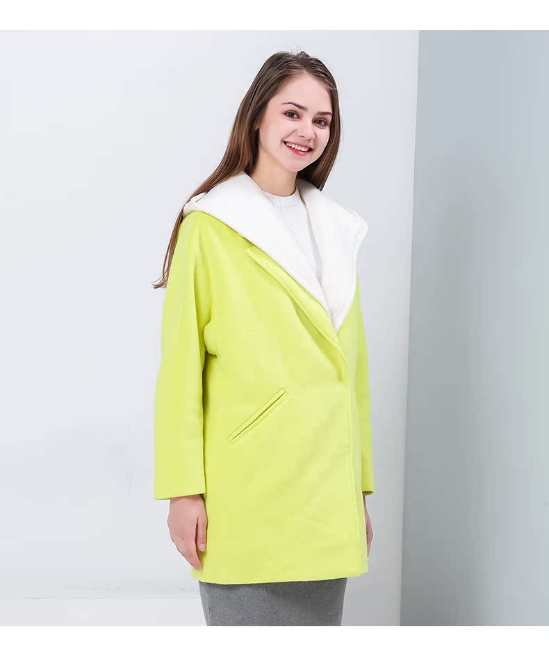 Jane hoa mùa đông thời trang mới thời trang hoang dã áo len trùm đầu áo len ấm áp áo khoác nữ E55139 - Trench Coat áo khoác adidas nữ