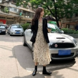 Осеннее платье, демисезонный лонгслив, осенняя юбка, 2025 года, в цветочек, подходит для подростков