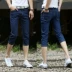 Mùa hè hè quần jean cạp mỏng nam Hàn Quốc Quần skinny mỏng giản dị quần short nam - Quần jean