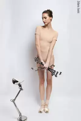 Muroya Lanxiang Spot Zidans Russian elegant one-piece collar quick-drying short-sleeved ballet jumpsuit