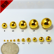 999-foot gold round beads 24K Pure Gold Pure Gold Gold small gold beads small hole loose beads 2345678910121416mm round beads
