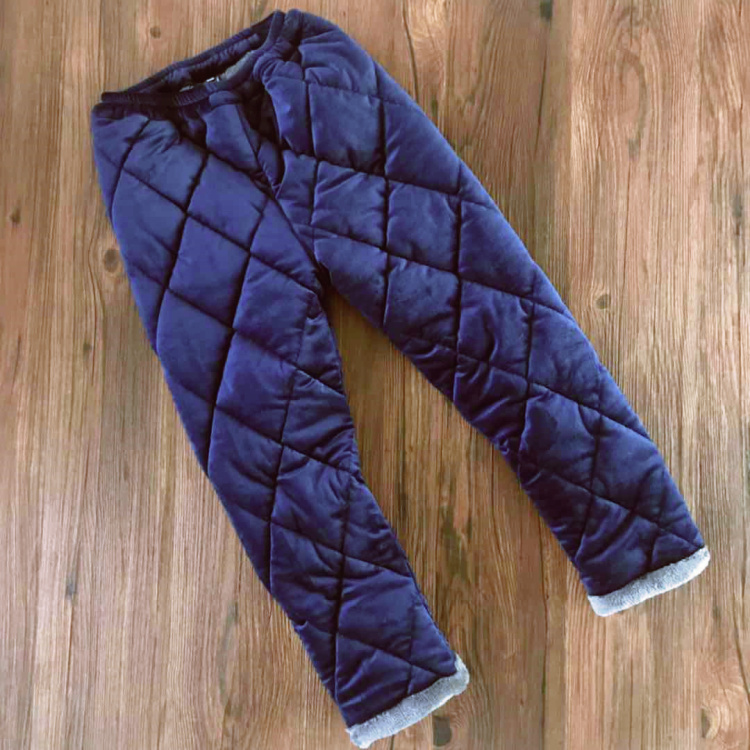 Một gói cộng với nhung dày trong các chàng trai lớn và các cô gái cha mẹ con ba lớp quilted nhung nhung pyjama dài nhà quần mặc nhà đẹp