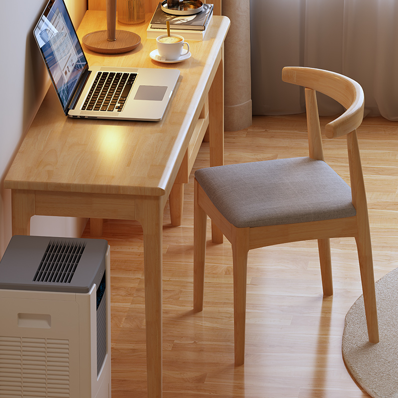 Nordic Solid Wood Narrow Desk, 40/45cm Wide, Wall-Mounted Long Desk, Simple Modern Simple Computer Desk