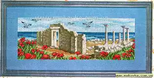 4944-World Scenery Ancient City Site Cross-stitch electronic drawings redrawing source file XSD