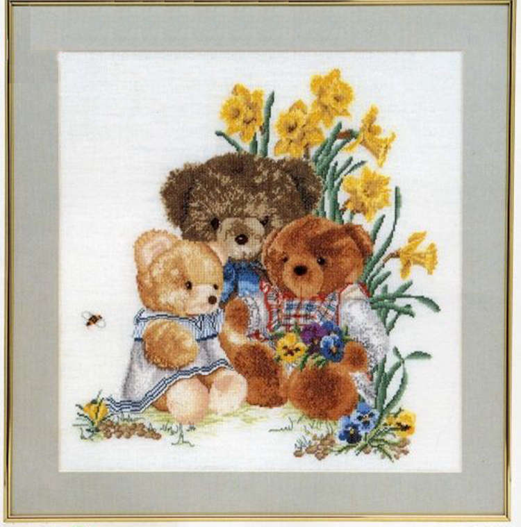 TG-2048- Garden Small Bear 223-236-67 Cross embroidered drawing source file XSD-Taobao