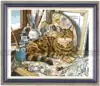 Dimensions 35164 Painter cat cross stitch redraw xsd source file with line amount