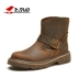 Đi bộ mới Anh Martin ủng nam xu hướng mùa thu và mùa đông - Giày ống giày boot nam da bò Giày ống