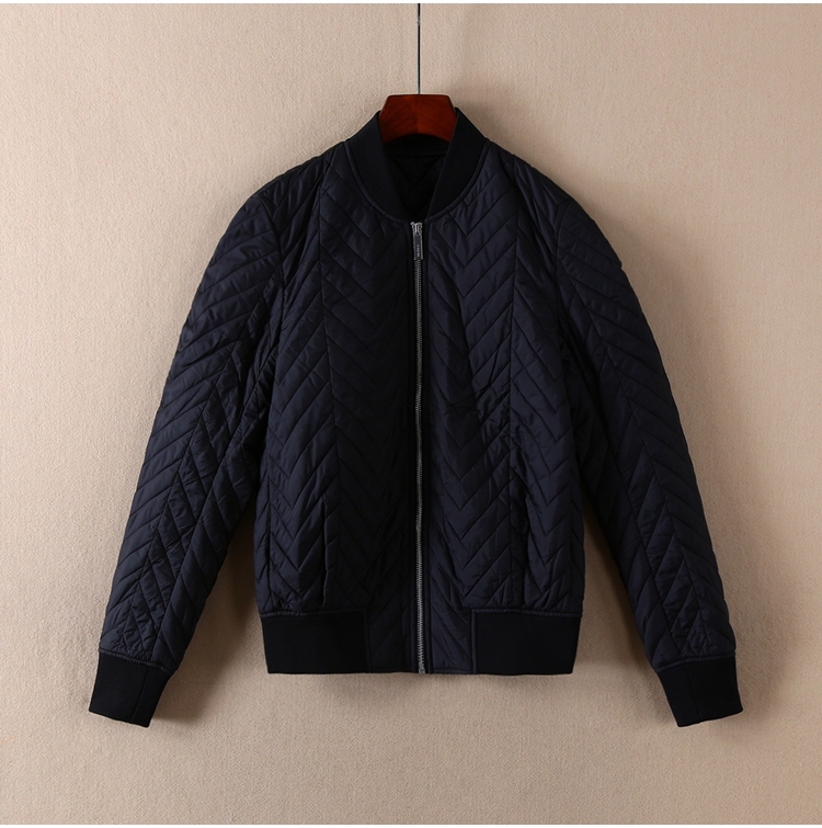 Áo nam 002 quá 2018 mùa đông mới 5 4103 cổ áo màu rắn cổ áo mỏng phần cotton áo khoác nam hàn quốc