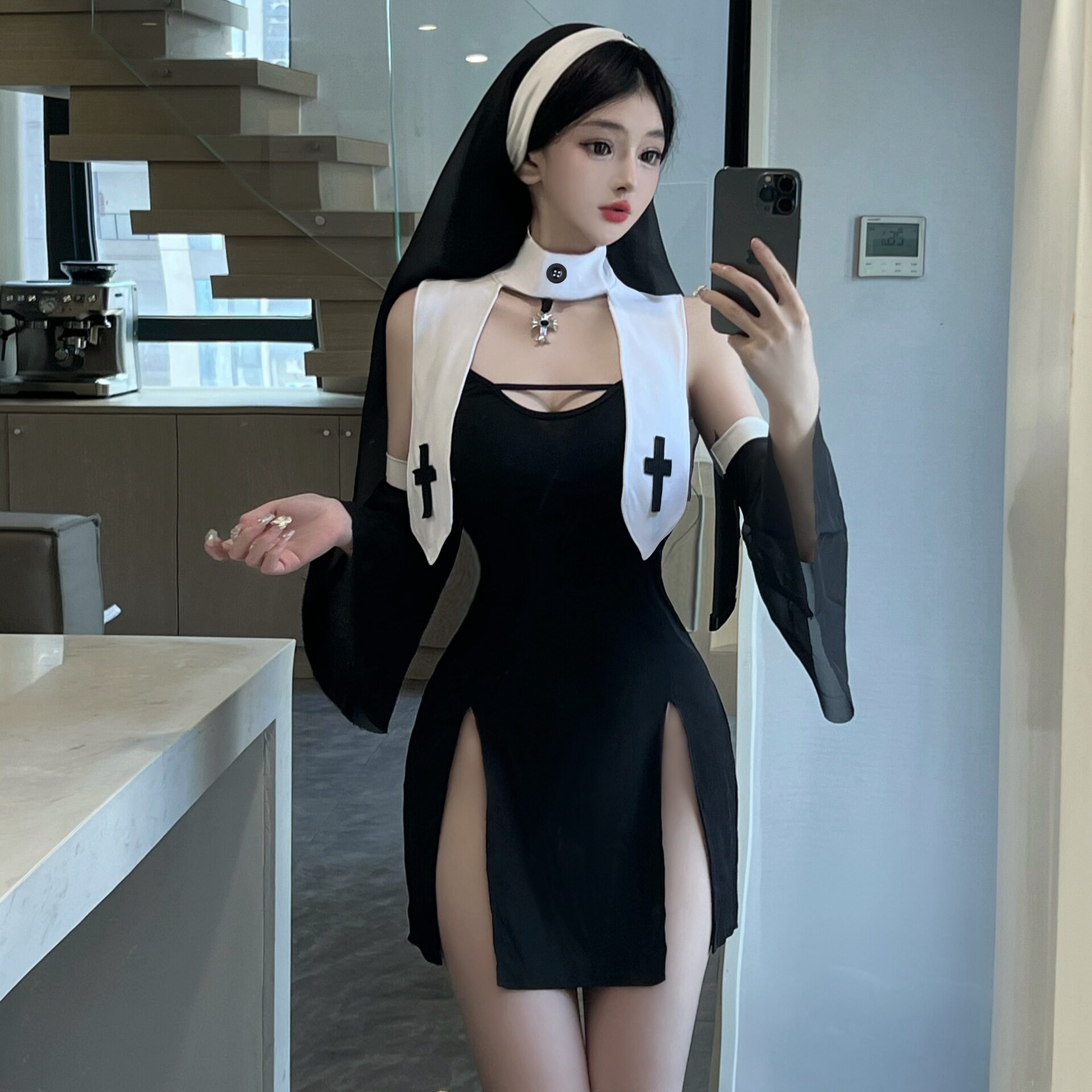 🔥黑色禁欲性感修女服cos装，49元开启魅力新篇章🔥-肚兜-淘宝好物网