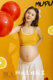 Photo studio maternity photography yellow suspender clothes expectant mother personal photo art photo suit maternity photo clothes