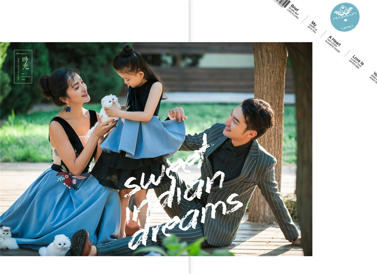 Studio ảnh mới Trang phục phụ huynh-trẻ em Quần áo nhiếp ảnh trẻ em Một gia đình bốn gia đình ảnh nghệ thuật quần áo ảnh áo liền quần cho bé