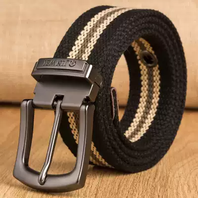 Canvas Belt Men's belt woven belt young students pin buckle Joker extended belt