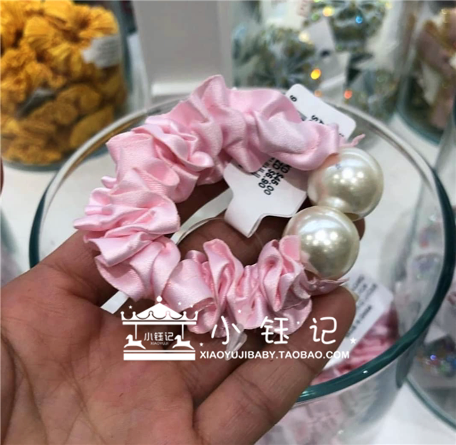 Xiaoyuji Australia seed Children's hair ornaments Hair ring Hair ring Rubber band Pearl pink stage spot