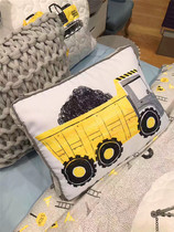  Xiaoyuji Australia adairs little yellow truck pillow cushion Childrens room pure cotton spot