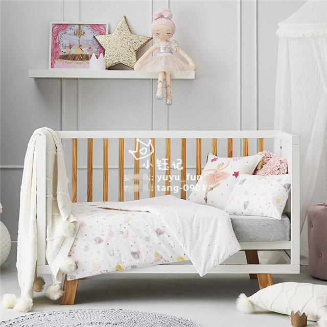 Australia adairs baby bedding quilt cover pillowcase ballet dancing moon star spot