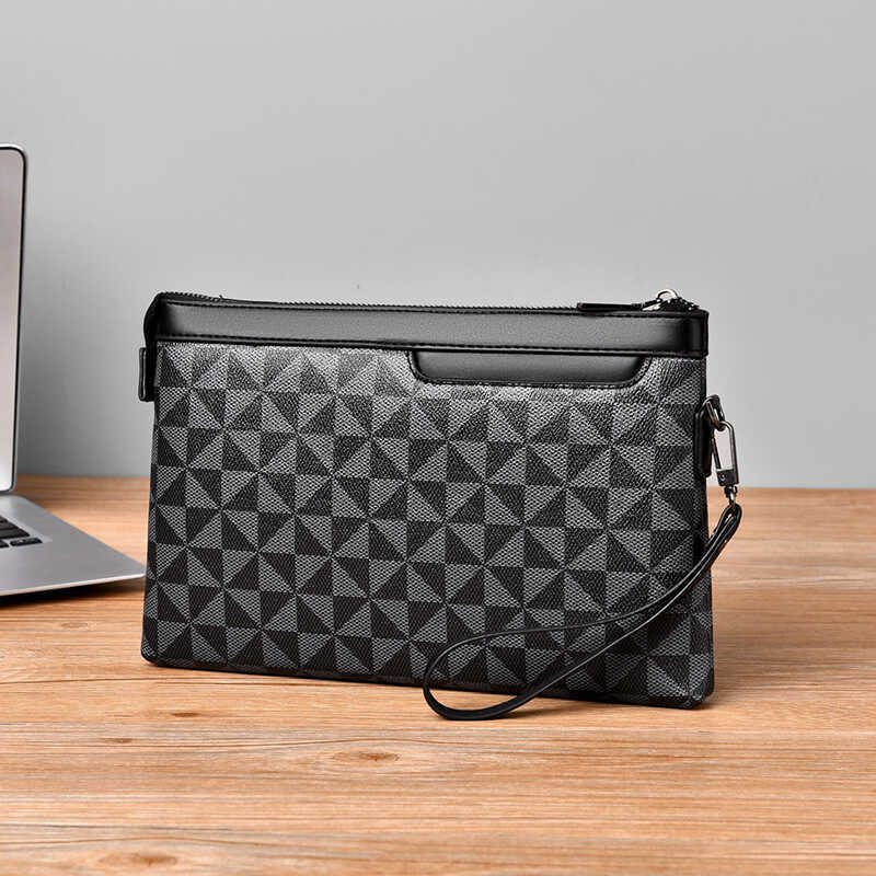 Horizontal Style Light Business Underarm Bag, Patterned Plaid Clutch Bag, Korean Style Men's Bag, Fashionable Envelope Bag, Clutch Bag iPad Bag Horizontal Style Light Business Underarm Bag, Patterned Plaid Clutch Bag, Korean Style Men's Bag, Fashionable Envelope Bag, Clutch Bag iPad Bag