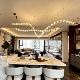 Italian-Style Light Luxury Restaurant Crystal Chandelier, Post-Modern Living Room Minimalist Designer Lighting, High-End Necklace Lamp