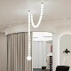 French-Style Duplex Staircase Chandelier, Cream-Style Dining Room Lamp, Designer Retro Pearl Necklace, Living Room Background Wall Lighting Fixtures