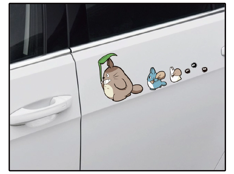 Phim hoạt hình cá nhân hóa Totoro Reverse Car Light Cars Sticker Creative Train cửa Funny Scratch Back Window Moving Wandely Net Red Car Sticker decal xe hơi dán xe ô tô