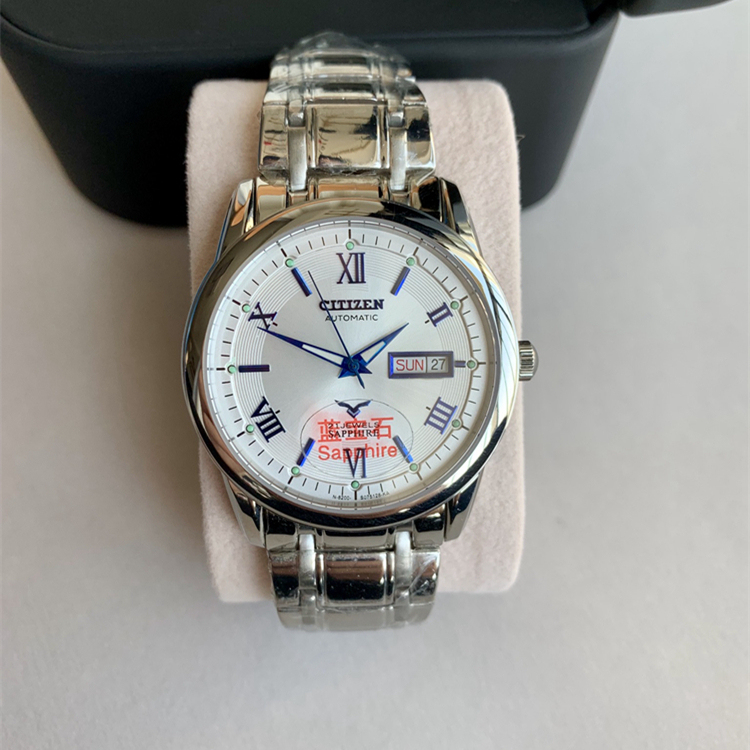 In Stock Citizen Mechanical Watch Men's Citizen Small Blue Needle 8200 Movement Fully Automatic Mechanical Watch Waterproof Dual Calendar