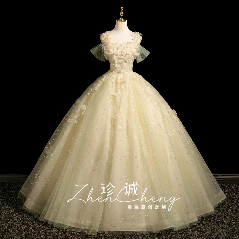Evening Dress 2025 New High-End Student Art Exam Stage Performance Tutu Skirt Fairy Coming-Of-Age Ceremony Host Dress for Women