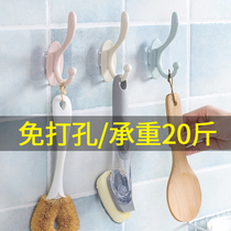 Sticking hook Nordic non-marking clothes hook adhesive hook strong load-bearing glue door rear non-perforated wall wall coat hook