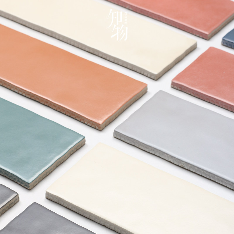 Macaron long brick retro full porcelain powder room wall tile kitchen cream white handmade brick bathroom non-slip floor tile