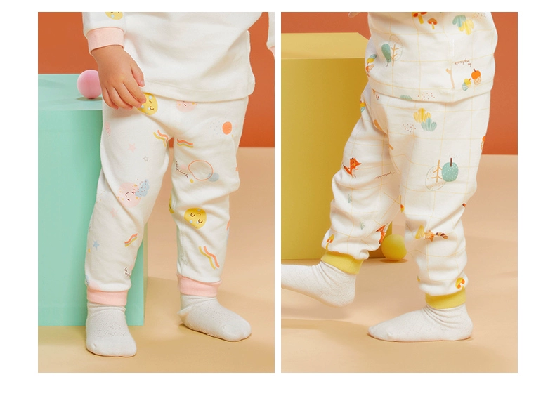 Giảm giá 48 đồ lót cotton trẻ em Li Yingfang cho nam và nữ, quần pyjama dệt kim, quần dài, quần len cotton, mới mùa thu đông 2020 - Quần áo lót