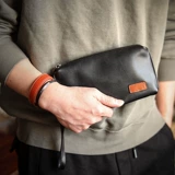 Импортная кожаная сумка с петлей на руку, маленькая сумка клатч для отдыха, бизнес-версия