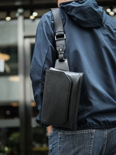 Оригинальная модная сумка на одно плечо, кожаная нагрудная сумка для отдыха, небольшая сумка, из натуральной кожи, воловья кожа