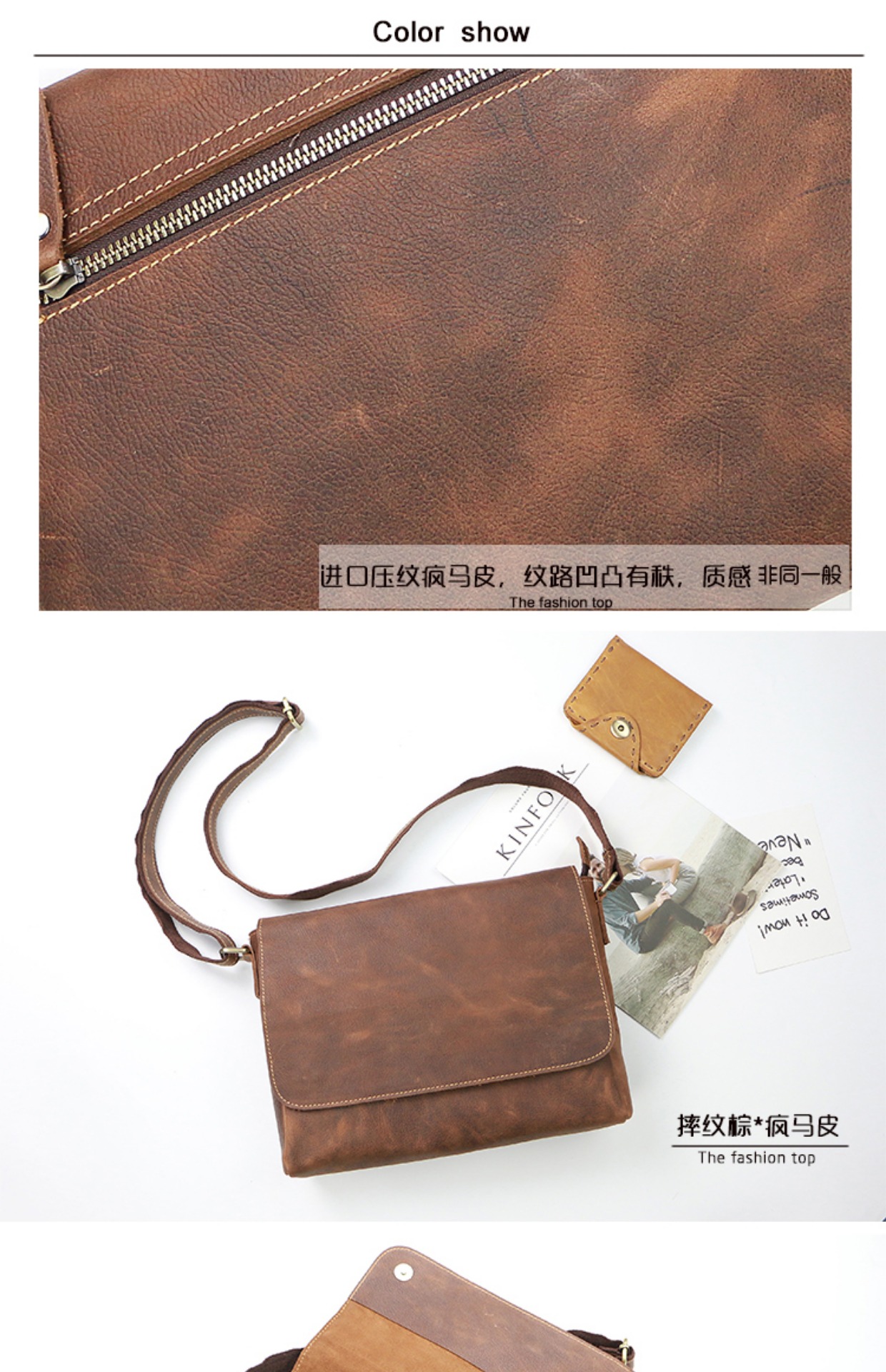 2019 mới ipad nhỏ ba lô nam túi da giản dị Nhật Bản retro da nam túi nam vai túi Messenger - Túi của con người túi xách pedro