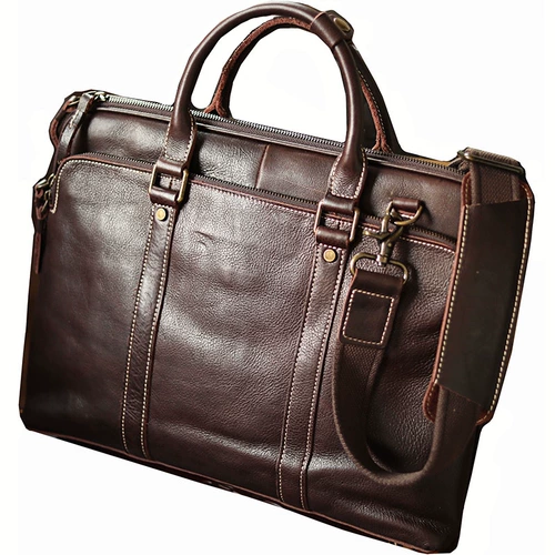 Подлинный высококачественный итальянский импортный портфель для бизнес-божества Большой мужская ручная рука подлинная кожаная сумка для ноутбука