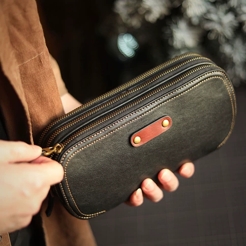 Высококачественная нагрудная сумка, кожаная маленькая сумка клатч, вместительная и большая сумка на одно плечо, из натуральной кожи