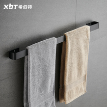 Non-perforated Nordic towel rack Single rod bathroom pendant Bathroom towel bar shelf Towel rack Bath towel rack