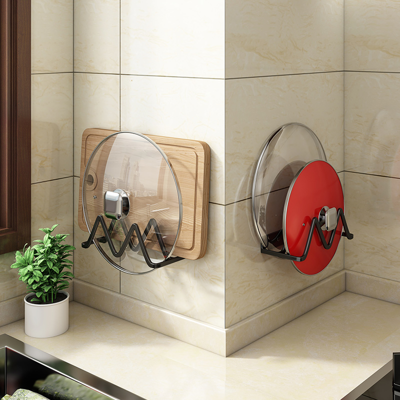 Kitchen Discharge Cutting Board Lid Shelf Wall-mounted Free Space Aluminum Bilayer Containing Glued Chopping Block Case Board Wall Set