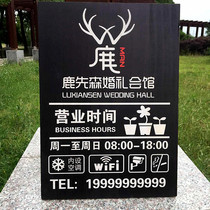  Solid wood business hours card shop shop company oem rest work hours custom prompt card custom