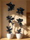 Artificial Black Rubber Tree for Indoor Living Room, High-End Bionic Banyan Tree, Floor-Standing Potted Fake Tree Ornament, Mid-Century Style