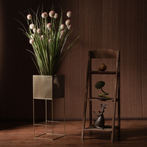 Nordic Simulation Reed Fake Tree Pot Household Living Room Flooding Green Plant Plastic Tree Pot View Decoration